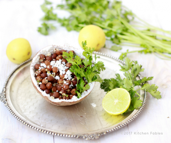 Kala Chana or Brown Chickpea Sundal