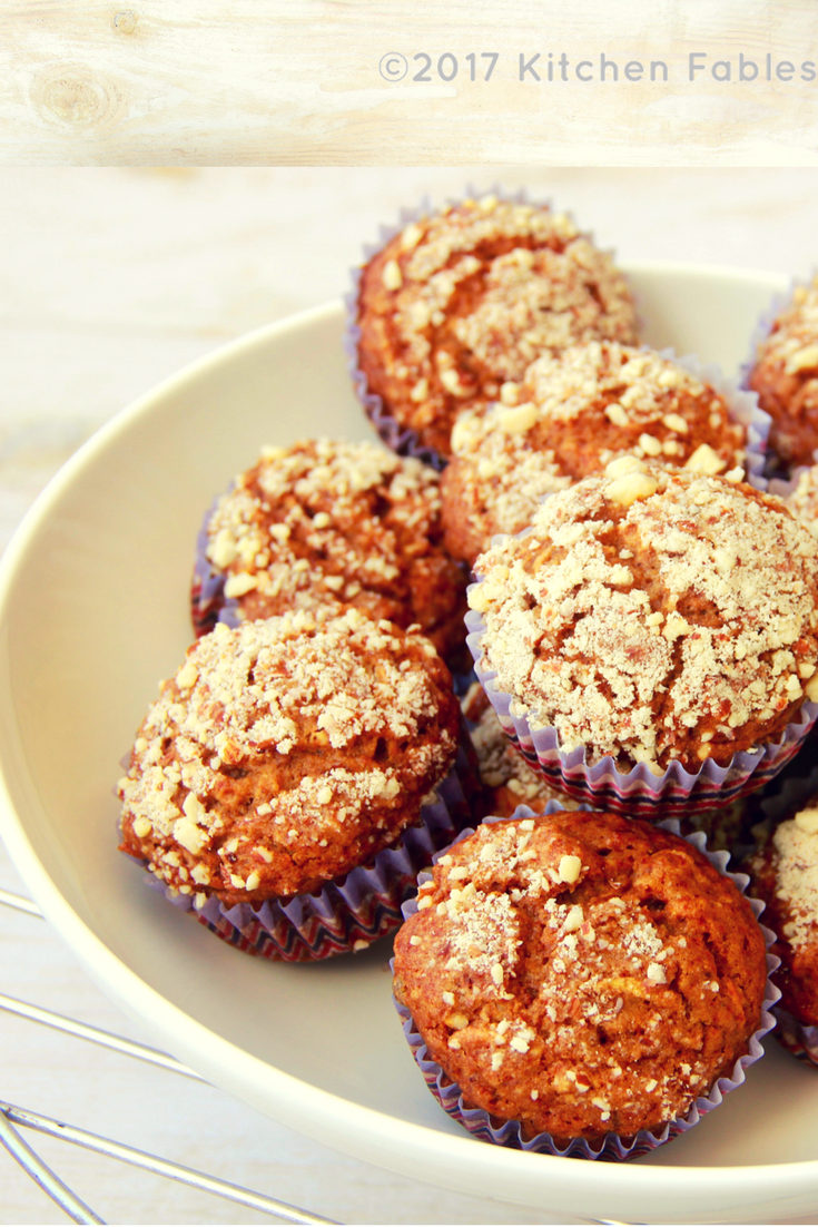 Healthy Whole Wheat Apple & Carrot Muffin